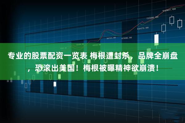 专业的股票配资一览表 梅根遭封杀，品牌全崩盘，恐滚出美国！梅根被曝精神欲崩溃！